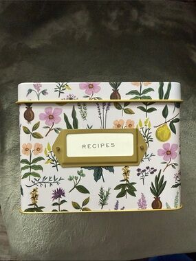 Rifle Paper Co. Floral Recipe Tin in Pink, Yellow & Green